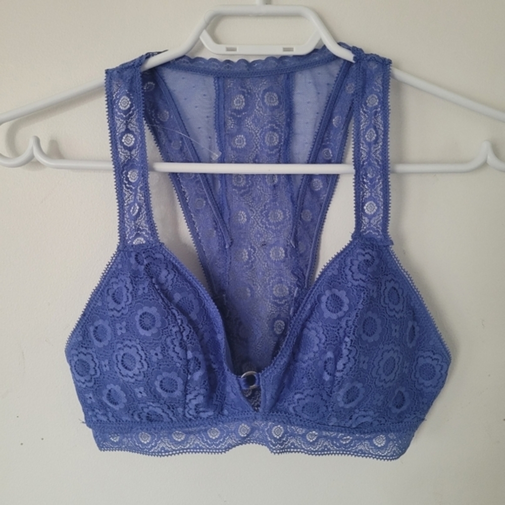 New Aerie lace bralette,removable padding,Blue violet, S